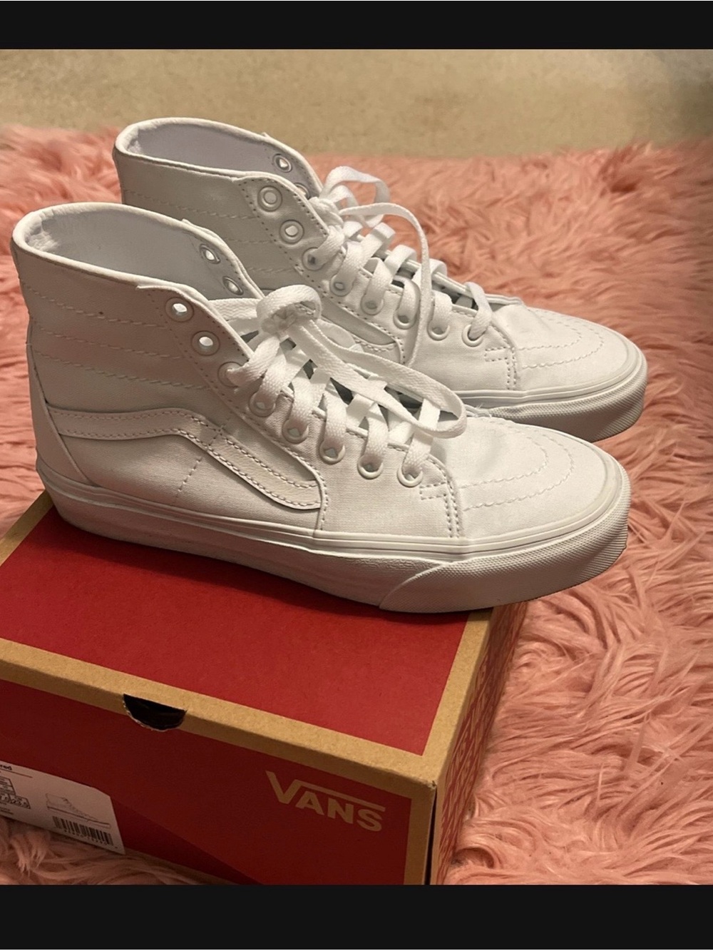 Vans High-Top Canvas Sneakers in White